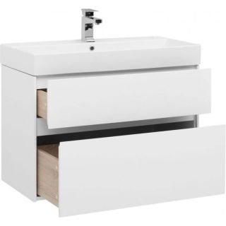 Тумба под раковину Aquanet Бруклин 203960 85 см белый матовый